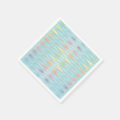 Cute Zigzag Pastel Rainbow Colted Napkins Servet (Hoek)