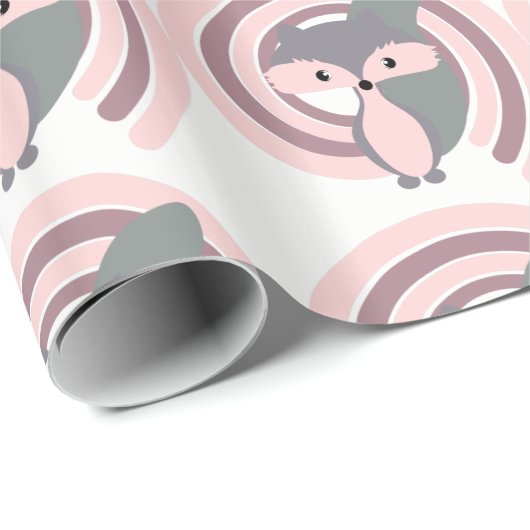 Cute zilvervos cadeaupapier (Rol Hoek)