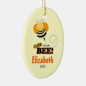 CUTE ZOALS KAN WORDEN AANGEPAST kerstversiering Keramisch Ornament (Rechts)