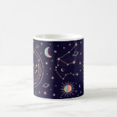 Cute Zodiac Aquarius Nutritional Facts Wrap Koffiemok (Center)