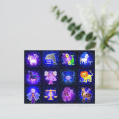 Cute Zodiac Characters Briefkaart (Staand voorkant)