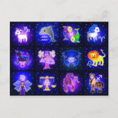 Cute Zodiac Characters Briefkaart (Voorkant)