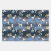Cute Zodiac Kat Wrapping Paper Vlak Vel Set van 3 (Voorkant 3)