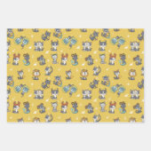 Cute Zodiac Kat Wrapping Paper Vlak Vel Set van 3 (Voorkant)