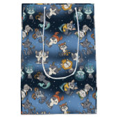 Cute Zodiac Kat Wrapping Paper Vlak Vel Set van 3 Medium Cadeauzakje (Achterkant)