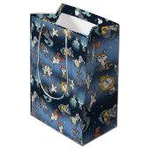 Cute Zodiac Kat Wrapping Paper Vlak Vel Set van 3 Medium Cadeauzakje (Achterkant Gekanteld)