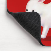 Cute Zodiac Rabbit "Fortune" Red Chinees nieuwjaar Muismat (Hoek)