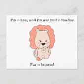 Cute Zodiac Sign Leo in Kawaii Style Briefkaart (Voorkant)