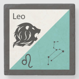 Cute Zodiac Symbol, Sign & Star Layout-Leo Stenen Onderzetter