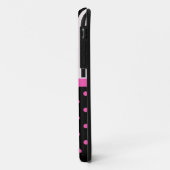 Cute, zoete roze polka stippen met naam Case-Mate iPhone case (Achterkant/links)