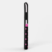 Cute, zoete roze polka stippen met naam Case-Mate iPhone case (Achterkant/rechts)