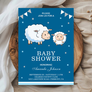 Cute Zoete Schaap Lammetje Baby Shower Kaart