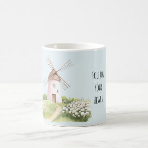 Cute Zoete Schaap Roze Bloemenrozen Koffiemok
