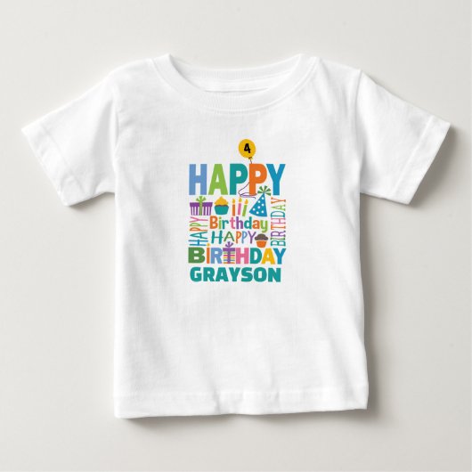 Cute Zoete Verjaardags Tshirt voor elke leeftijd (Voorkant)