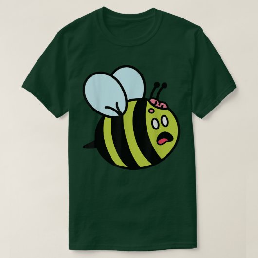Cute Zombie Bee Zombee Halloween Graphic Funny Sar T-shirt (Design voorkant)