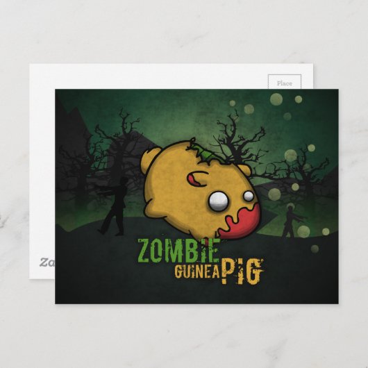 Cute Zombie Guinea Pig Briefkaart (Voorkant / Achterkant)