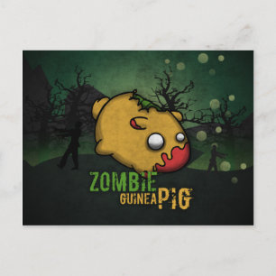 Cute Zombie Guinea Pig Briefkaart