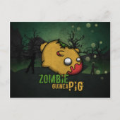Cute Zombie Guinea Pig Briefkaart (Voorkant)
