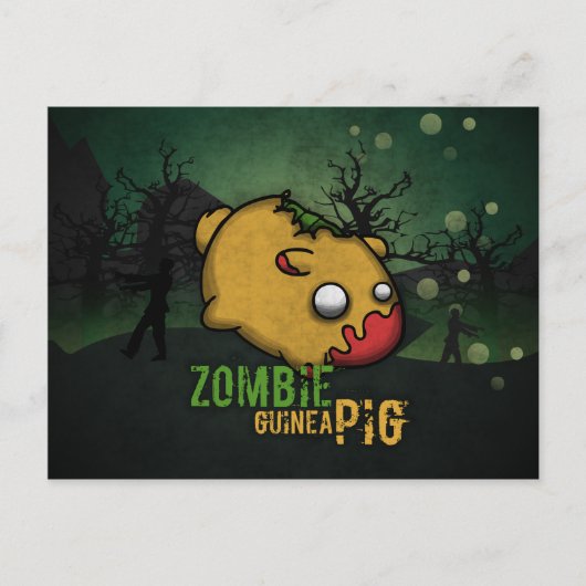 Cute Zombie Guinea Pig Briefkaart (Voorkant)