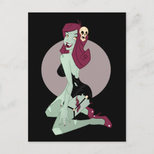Cute Zombie Pin-Up Girl Briefkaart