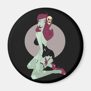 Cute Zombie Pin-Up Girl Magneet
