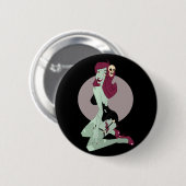 Cute Zombie Pin-Up Girl Ronde Button 5,7 Cm (Voorkant /achterkant)