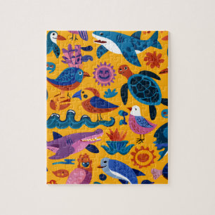 Cute Zomer Dieren Patroon Puzzel Geschenk