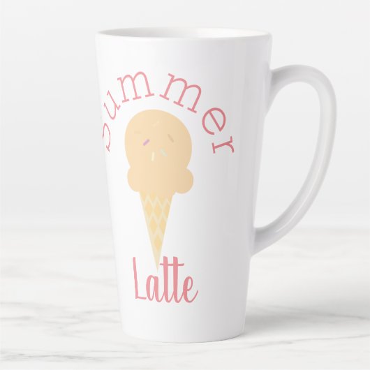 Cute Zomer Ijsje en Strooigoed Latte Mok (Rechts)