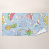 Cute zomerillustratie met watermeloen badhanddoek (Badhanddoek)