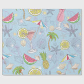 Cute zomerillustratie met watermeloen  cadeaupapier (Vlak)