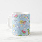 Cute zomerillustratie met watermeloen  koffiemok (Voorkant links)