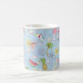 Cute zomerillustratie met watermeloen  koffiemok (Center)