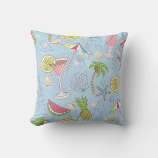 Cute zomerillustratie met watermeloen kussen