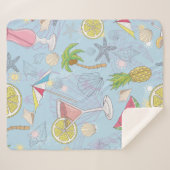 Cute zomerillustratie met watermeloen  sherpa deken (Voorkant (horizontaal))