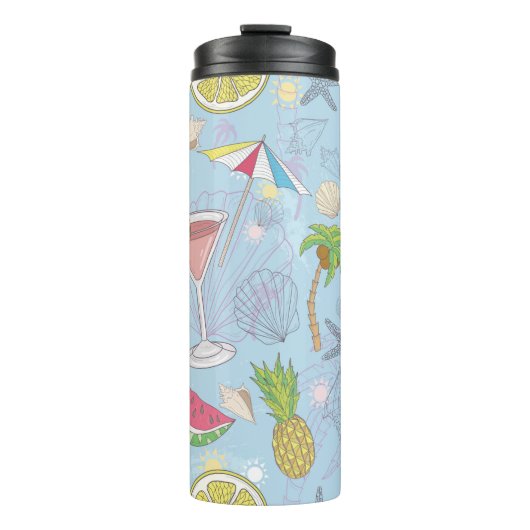 Cute zomerillustratie met watermeloen  thermosbeker (Voorkant)