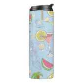 Cute zomerillustratie met watermeloen  thermosbeker (Gedraaid links)