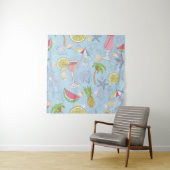 Cute zomerillustratie met watermeloen  wandkleed (In situ)