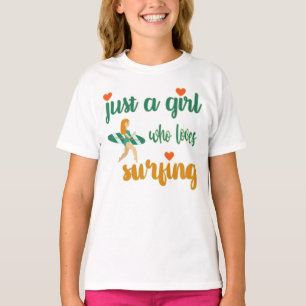Cute zomers citaat Gewoon een meisje dat graag op  T-shirt