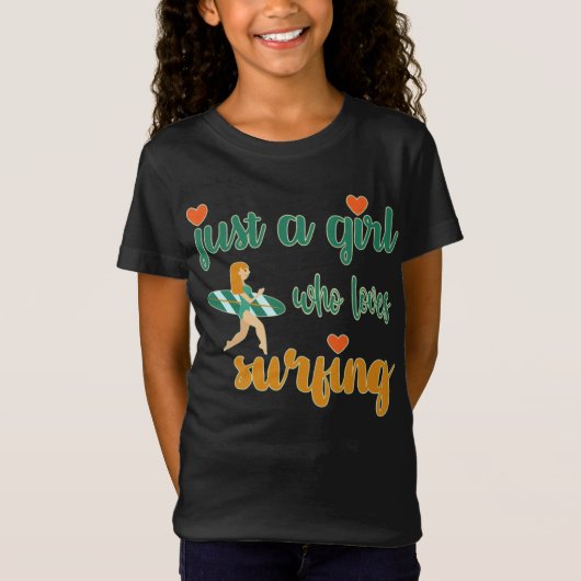 Cute zomers citaat Gewoon een meisje dat graag op  T-shirt (Voorkant)