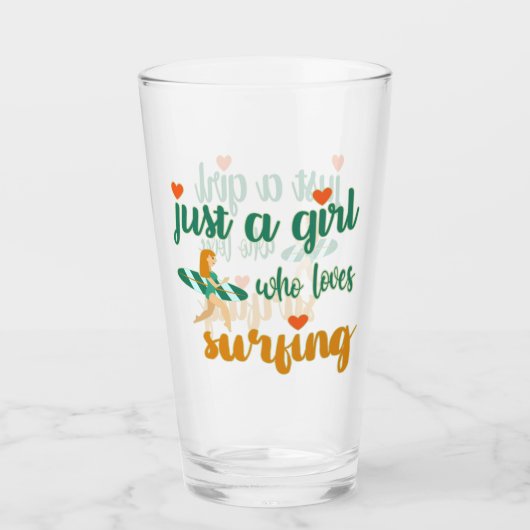 Cute zomers citaat Gewoon een meisje dat van surfe Glas (Voorkant)