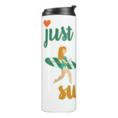 Cute zomers citaat Gewoon een meisje dat van surfe Thermosbeker (Gedraaid links)