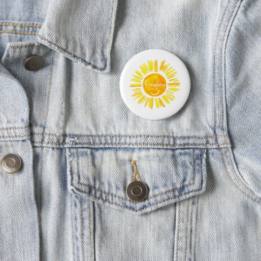 Cute zomers Vacay Mode sunshine Ronde Button 5,7 Cm (In situ)