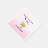 Cute Zoo Animal Ark Pink Baby shower Servetten (Hoek)
