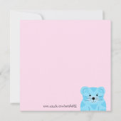 Cute Zoo Animal Birthday Invitation Kaart (Achterkant)