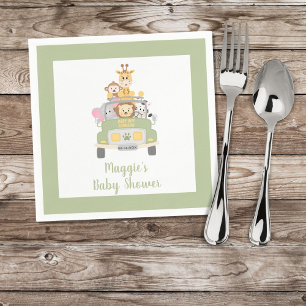 Cute Zoo Animal Safari Baby shower Servet