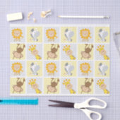 Cute Zoo Animal Squares Tissuepapier (Craft)