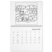 Cute Zoo Animals Coloring Calendar Kalender (Feb 2026)