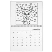 Cute Zoo Animals Coloring Calendar Kalender (Jan 2026)