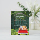 Cute Zoo jungle boerderij vrachtwagen tractor jong Briefkaart (Staand voorkant)