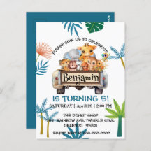 Cute Zoo jungle boerderij vrachtwagen tractor jong